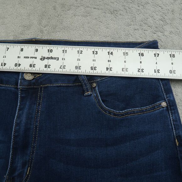 Flying Banana Jeans Women's Size 16S Blue High-Rise Wide-Leg Denim 30" Inseam - Picture 3 of 16